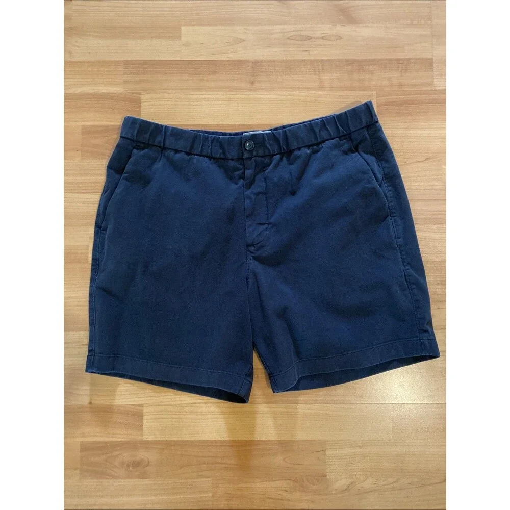 Everlane Mens Size XL The Pull-On Performance Chino Shorts Slim Stretch Black‎